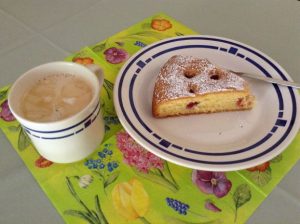 Himbeerkuchen mit Kaffee Himbeerkuchen mit Kaffee