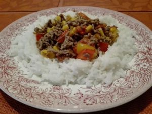 Reis-Gemuesepfanne-mit-Hackfleisch