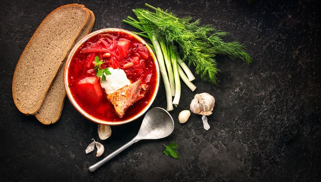 Borschtsch-russische Suppe