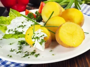 Pellkartoffeln mit Zwiebelquark Pellkartoffeln mit Zwiebelquark