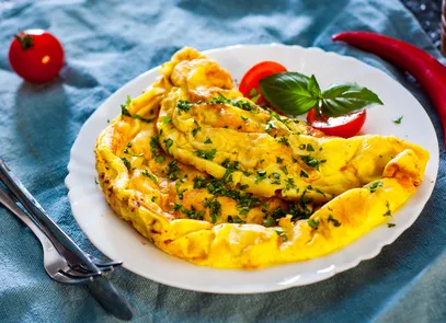 Käseomelett Ein schnelles, pikantes Rezept