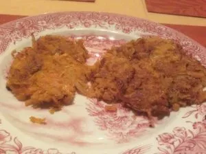 Süßkartoffelpuffer gekocht, gebacken, frittiert, überbacken oder gebraten