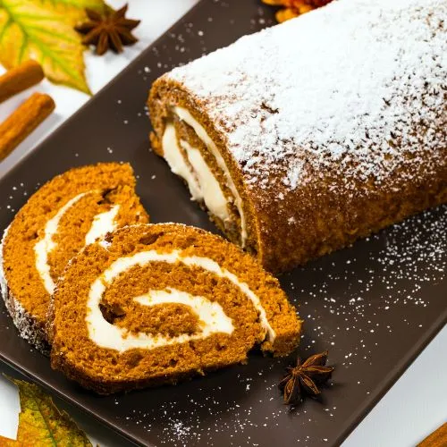Kürbis Roulade ein leckeres Dessert ist diese Kürbis Roulade