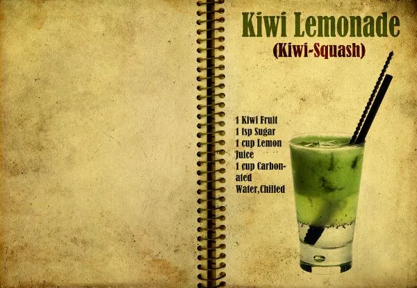 Kiwi Limonade Um den Durst zu löschen empfehlen wir unsere erfrischende, selbstgemachte Kiwi Limonade