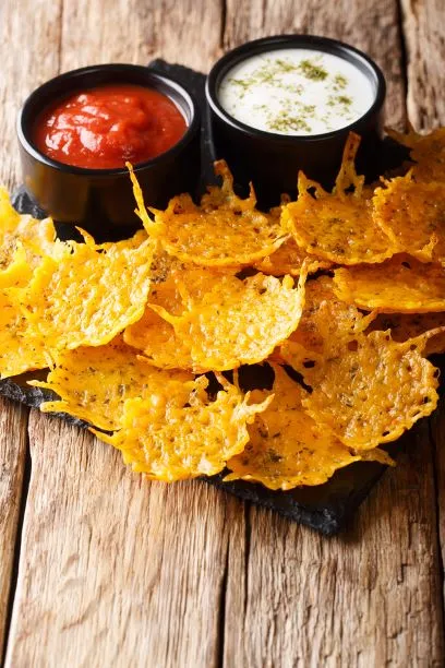Low Carb Cheddar Käsechips Du liebst Käse, dann lass dir diese Low Carb Cheddar Käsechips auf der Zunge zergehen!
