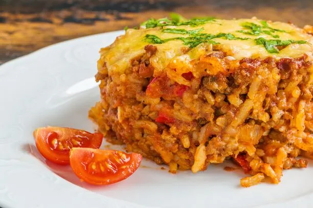 Reisauflauf mit Hackfleisch Reisauflauf Mit Hackfleisch