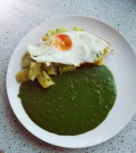 Petersilkartoffel mit Spinat und Ei Petersilkartoffel Mit Spinat Und Ei