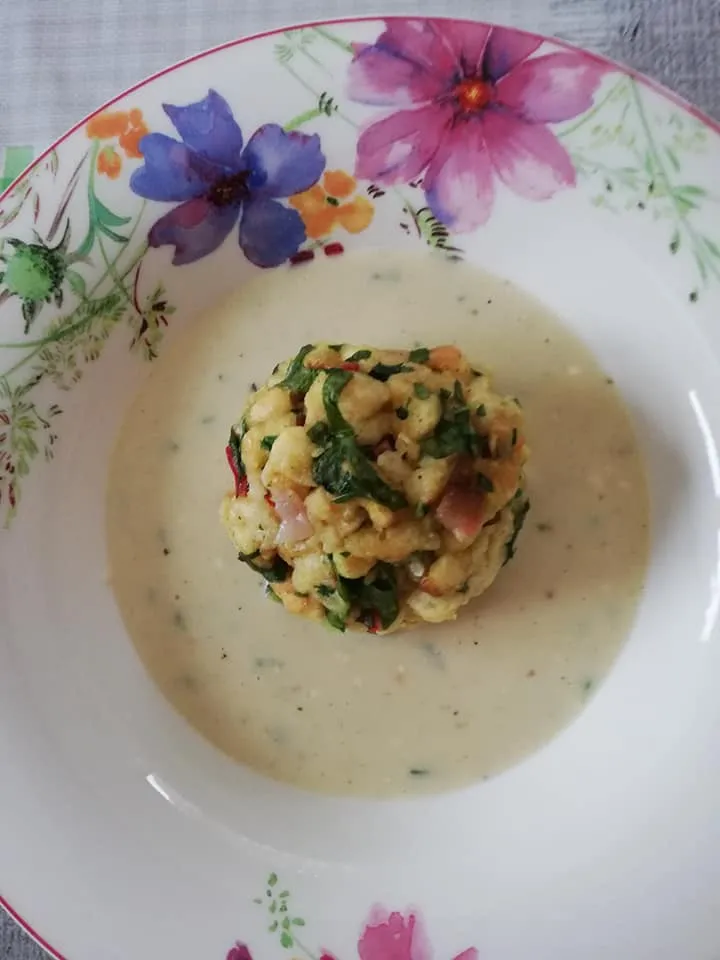 Mangold Speckknödel mit Käse Sauce Mangold Speckknödel Mit Käse Sauce