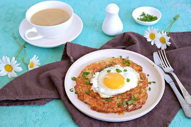 Kartoffelpfannkuchen mit Spiegelei Kartoffelpfannkuchen mit Spiegelei, denn sie schmecken einfach toll