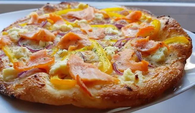 Lachs Pizza Lachs Pizza selber gemacht
