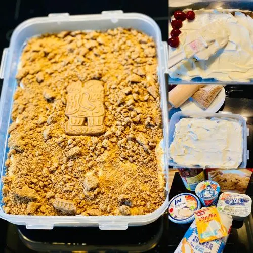 Kirschdessert mit Gewürzspekulatius Kirschdessert Mit Gewürzspekulatius