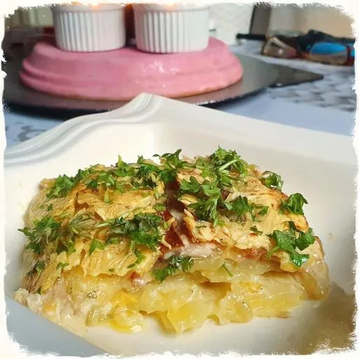 Kartoffelauflauf mit Kassler und Camembert Kartoffelauflauf Mit Kassler Und Camembert
