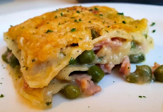 Schinken Erbsen Lasagne Lust auf Überbackenes mit Schinken und Sahnesauce?