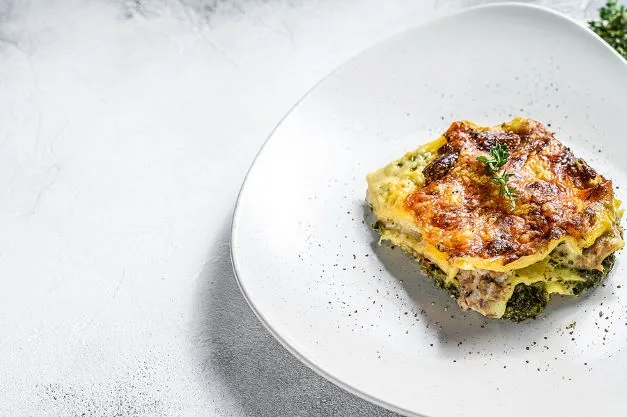 Gebackene Spinat Lasagne Ein vegetarisches Rezept für gebackene Spinat Lasagne