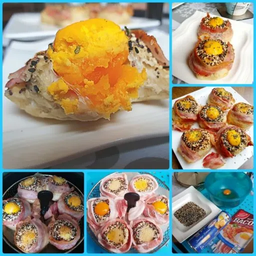Brötchen-Nester mit Ei und Bacon Broetchen Nester Mit Ei Und Bacon
