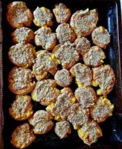 Quetschkartoffeln mit Parmesan-Knoblauchkruste Quetschkartoffeln Mit Parmesan Knoblauchkruste