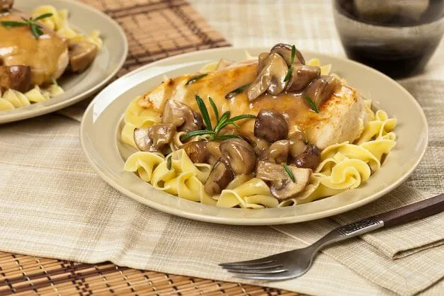 Pasta mit Hänchen und Champignons Pasta Mit Haenchen Und Champignons