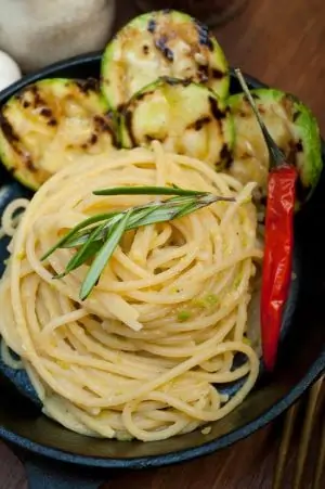Spaghetti mit gegrillten Zucchini Spaghetti Mit Gegrillten Zucchini