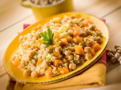 Risotto mit Kichererbsen und Kürbis Risotto Mit Kichererbsen Und Kuerbis